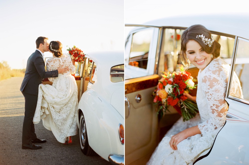 Fall Wedding Vintage Getaway Car // Photography ~ Kristin La Voie Photography