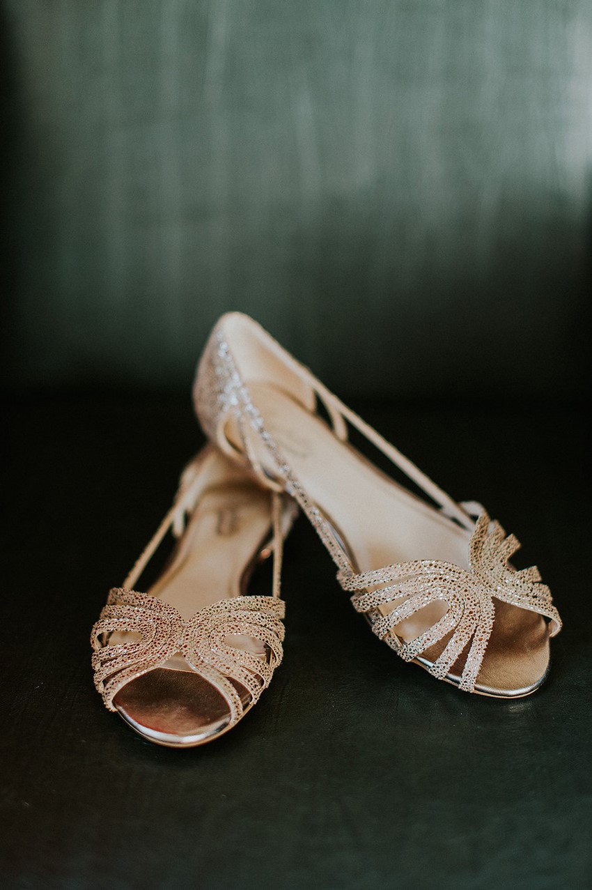 Sparkly Bridal Shoes // Photography ~ Anna Page Photography