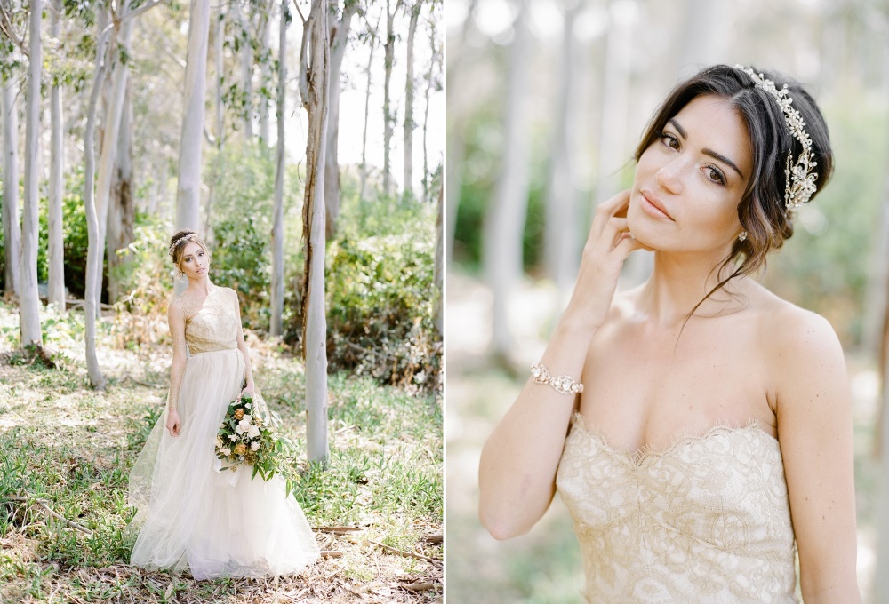 Elegant Gold Bridesmaids Dresses // Photography ~ Rebecca Yale Photography