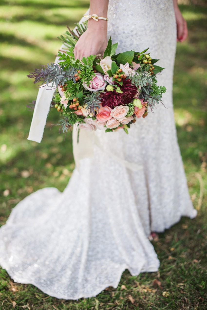 Blush & Berry Bridal Bouquet // Photography ~ Meredith Lord Photography