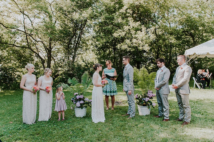 Intimate Outdoor Wedding Ceremony // Photography ~ Anna Page Photography