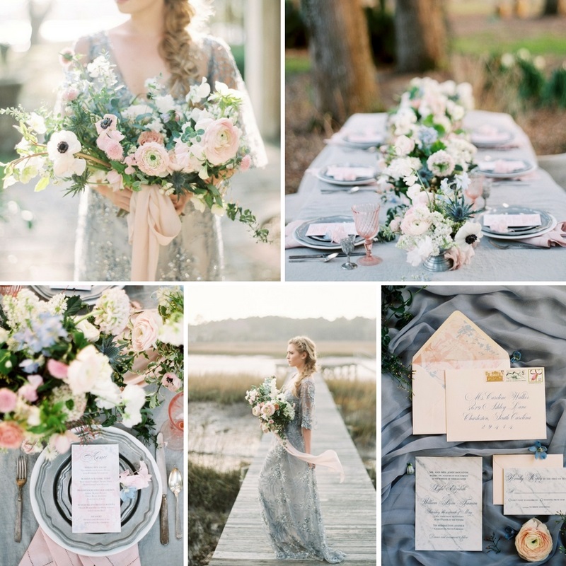 Romantic Serenity & Rose Quartz Wedding Inspiration