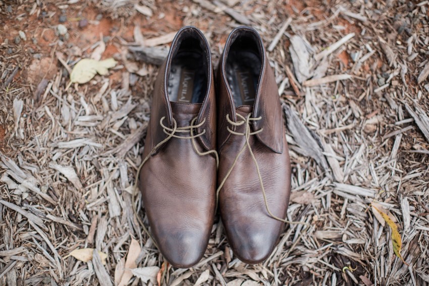 Rustic Vintage Groom's Shoes // Photography ~ Bless Photography