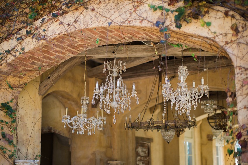 Vintage Chandeliers for an Elegant Wedding Reception // Photography ~ White Images