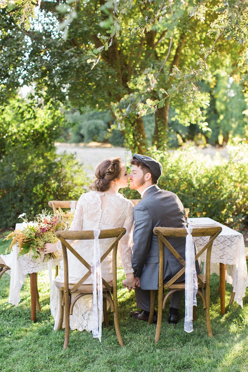 Elegant Rustic Garden Wedding Tablescape // Photography ~ Anna Scott Photography