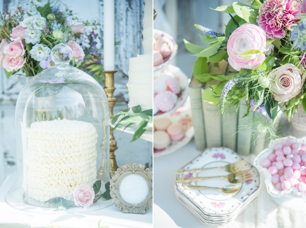 Vintage Pastel Pink & Blue Wedding Decor // Photography ~ Injoy Imagery