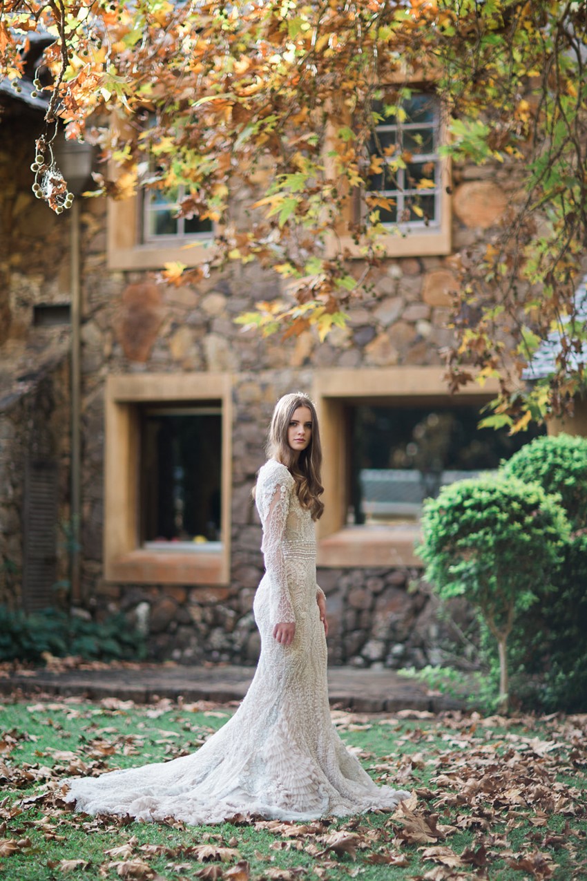 Beautifully Embellished Long Sleeve Wedding Dress // Photography ~ White Images