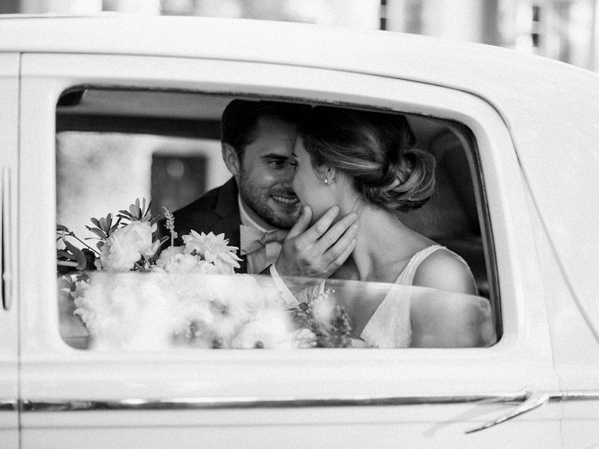 Vintage Wedding Car Exit // Photography ~ Eden Willow Photography