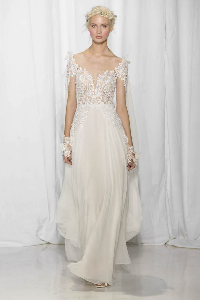 Lace Bodice Wedding Dress from Reem Acra