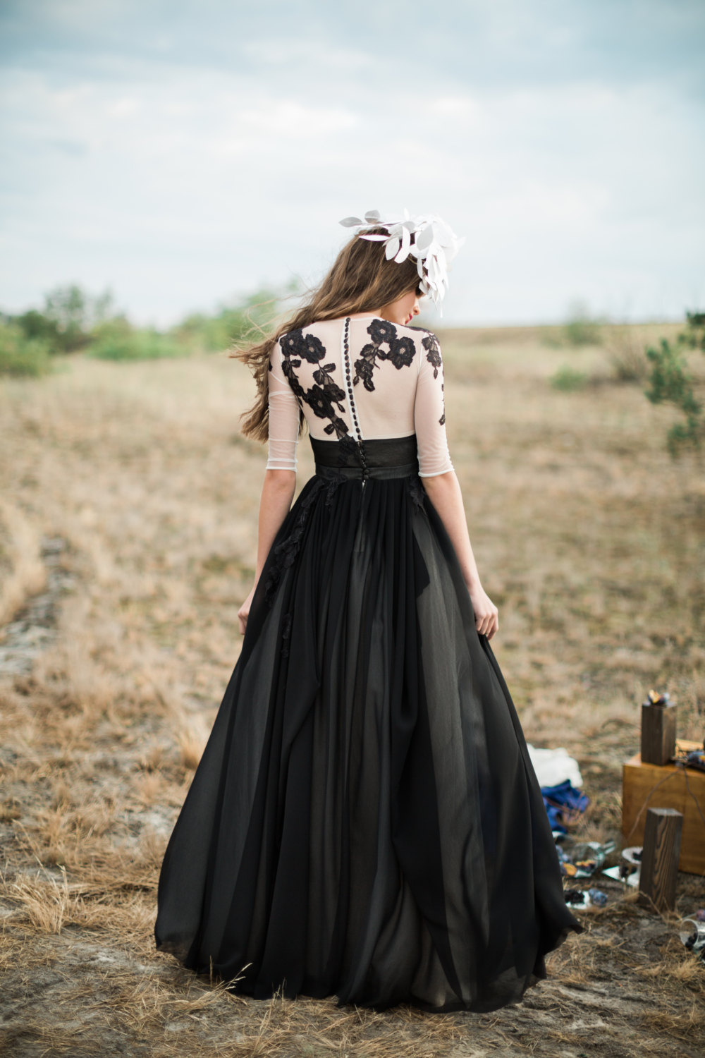 Black & White Wedding Dress