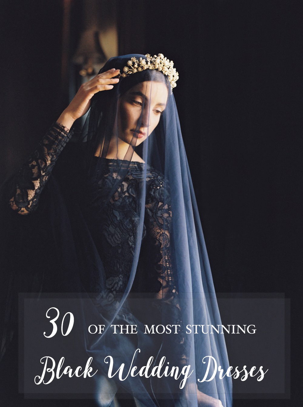 30 Stunning Black Wedding Dresses