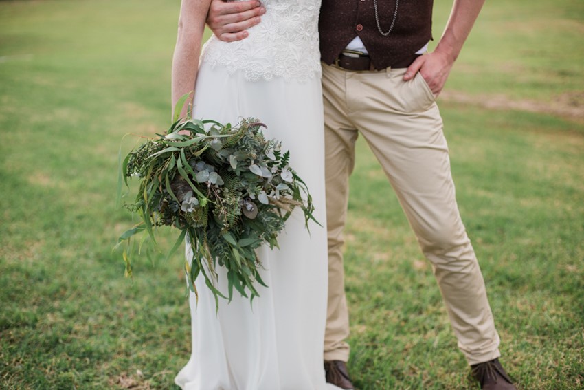 Greenery Bridal Bouquet // Photography ~ Bless Photography