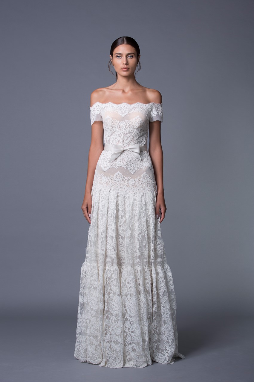 Ella Off Shoulder Lace Wedding Dress from Lihi Hod's 2017 Collection
