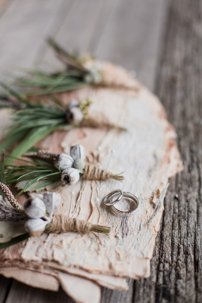 Rustic Vintage Foliage Boutonnieres // Photography ~ Bless Photography