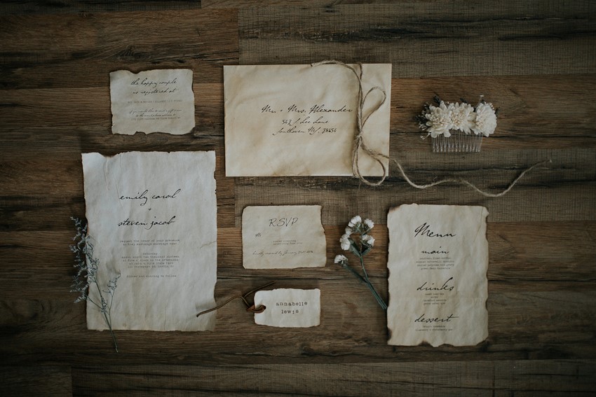 Rustic Vintage Wedding Stationery