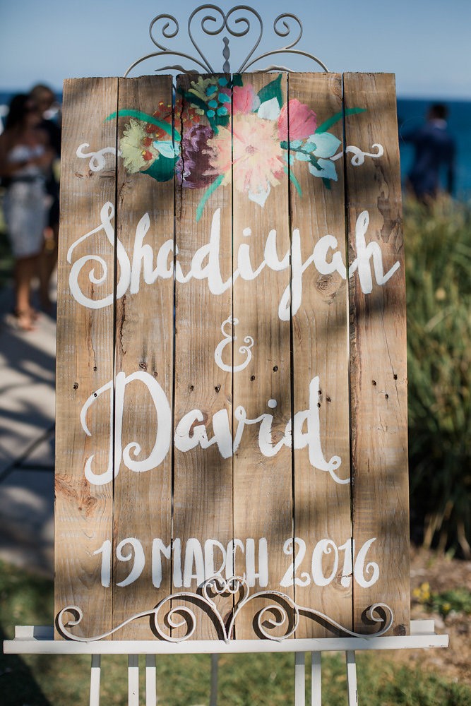 Painted Wooden Wedding Sign // Photography ~ Bless Photography