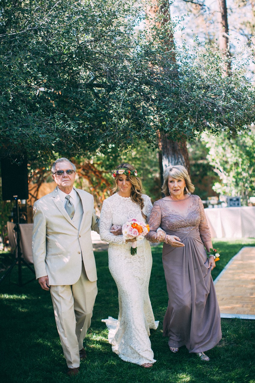 Bride Walking Down the Aisle with Mum & Dad // Photography ~ The Darlene