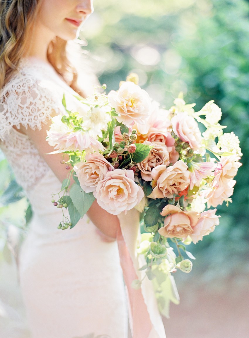 Fine Art Blush Bridal Bouquet // Photography ~ Kayla Barker Fine Art Photography