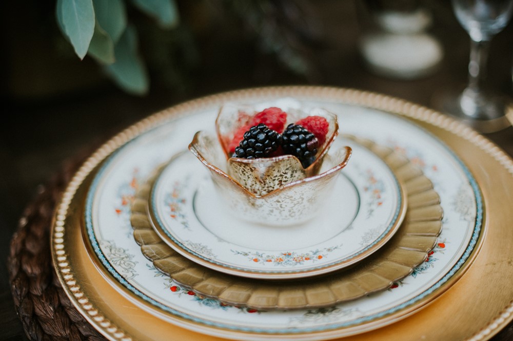 Wedding Place Setting for a 1950s Inspired Elopement // Photography ~ Myranda Randle Photography