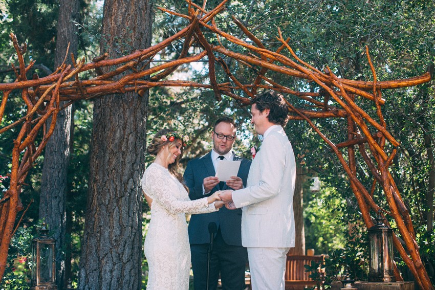 Outdoor Boho Wedding Ceremony // Photography ~ The Darlene