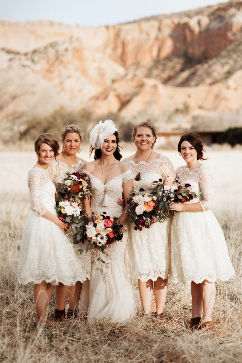 Desert Wedding Bridal Party // Photography ~ Elizabeth Wells Photography