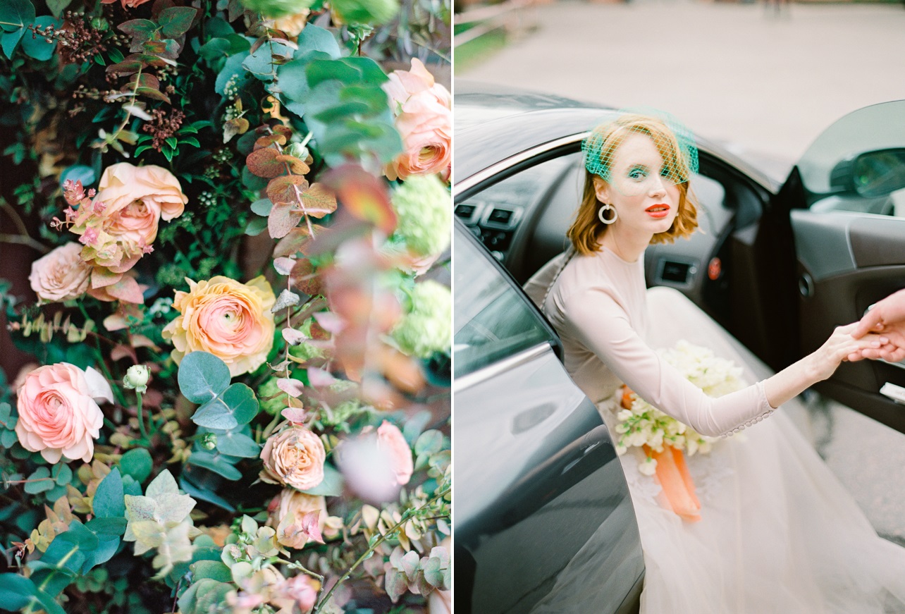 Lush Peach & Green Vintage Wedding Inspiration