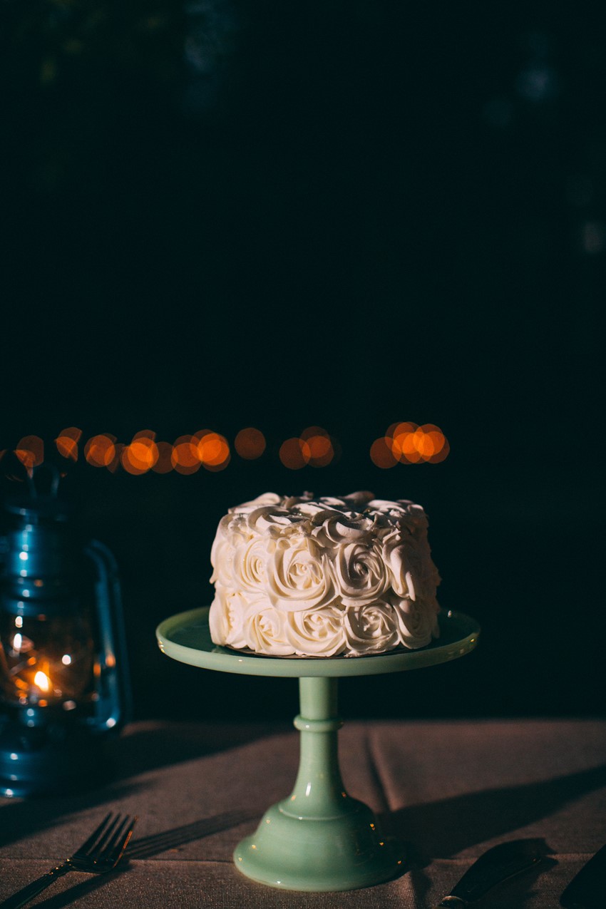 Simple Single Tier Wedding Cake