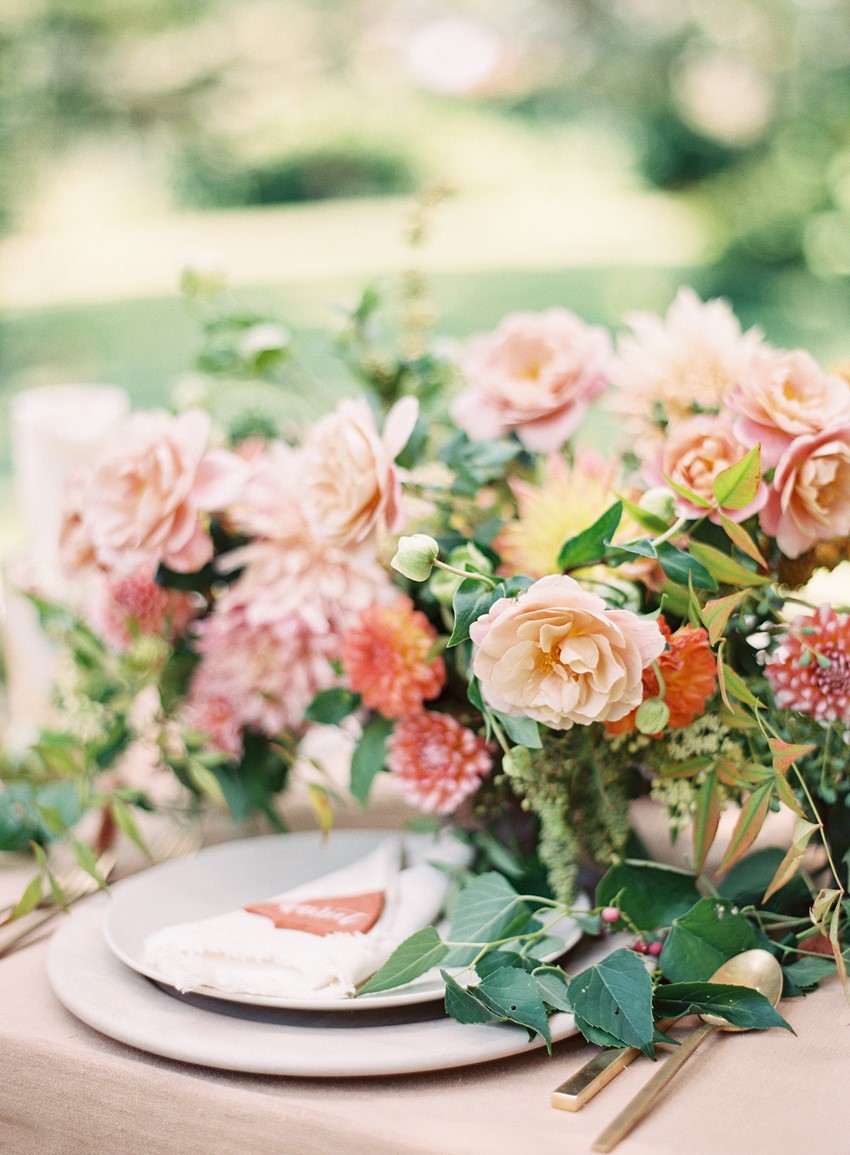 Blush Fine Art Wedding Floral Centerpiece // Photography ~ Kayla Barker Fine Art Photography