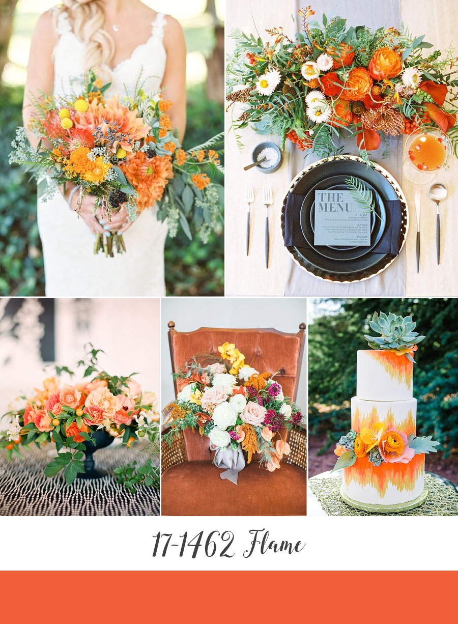 Flame Orange Wedding Inspiration Board