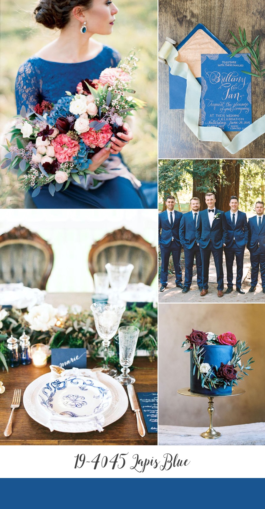 Lapis Blue Wedding Inspiration Board