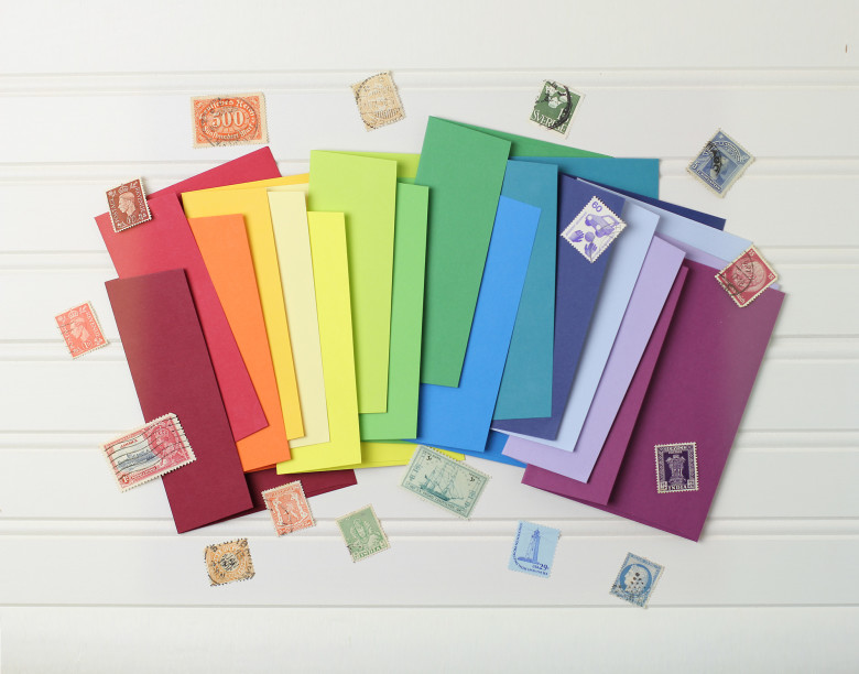 Coloured Wedding Invite Envelopes from Basic Invite