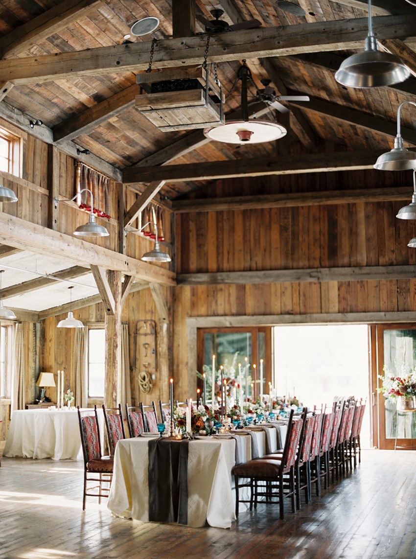 Romantic Rustic Winter Barn Wedding Reception // Photography ~ Rebecca Hollis Photography