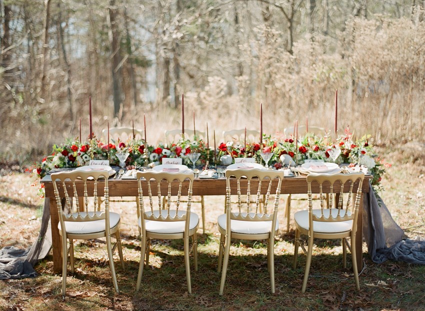 Holiday Wedding Tablescape // Photography ~ Heather Roth Fine Art Photography 