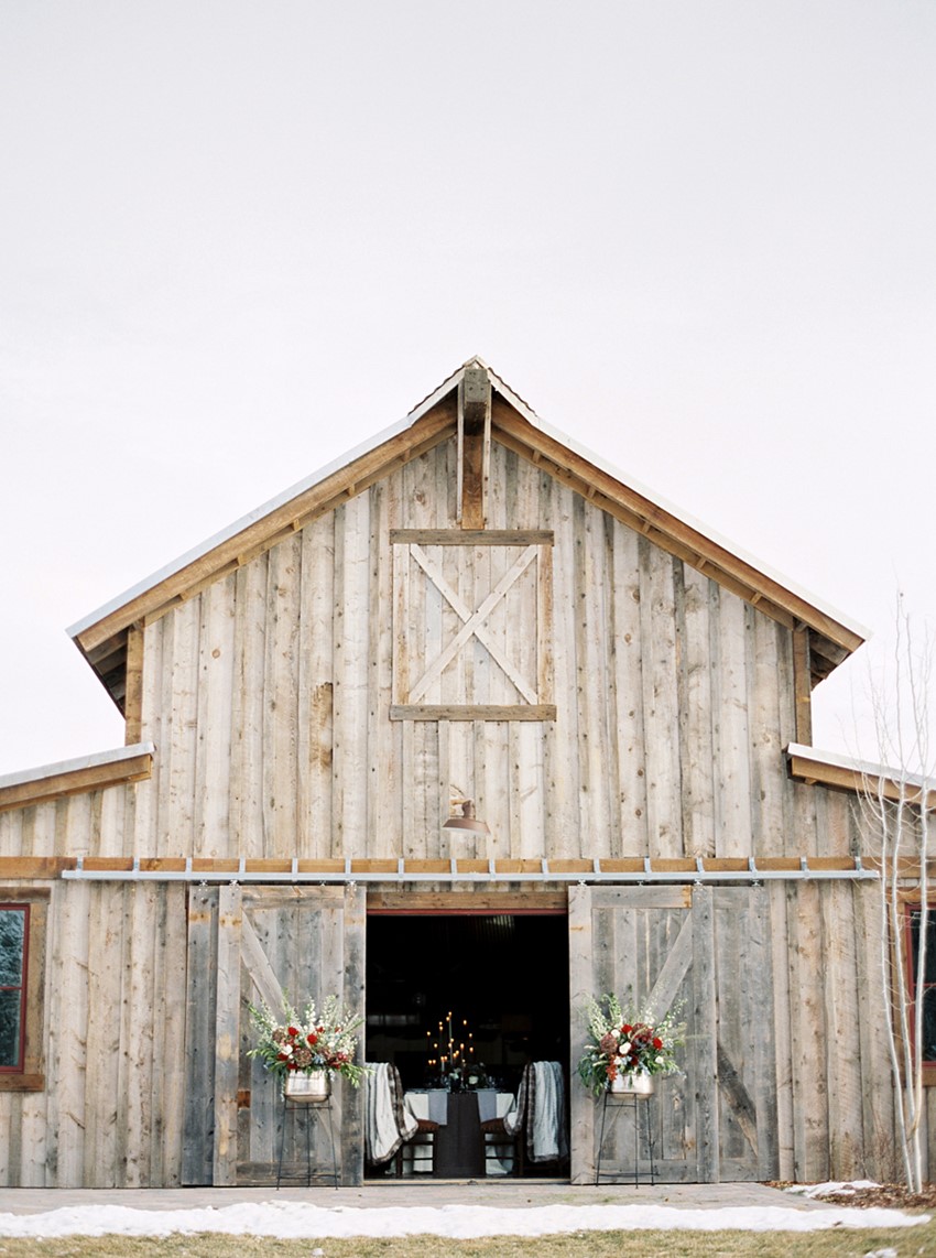 Elegant Winter Barn Wedding // Photography ~ Rebecca Hollis Photography