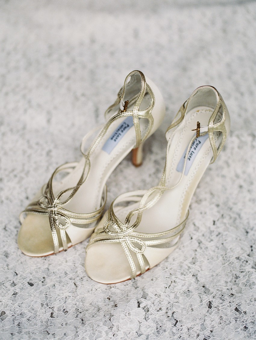 Vintage Gold Bridal Shoes