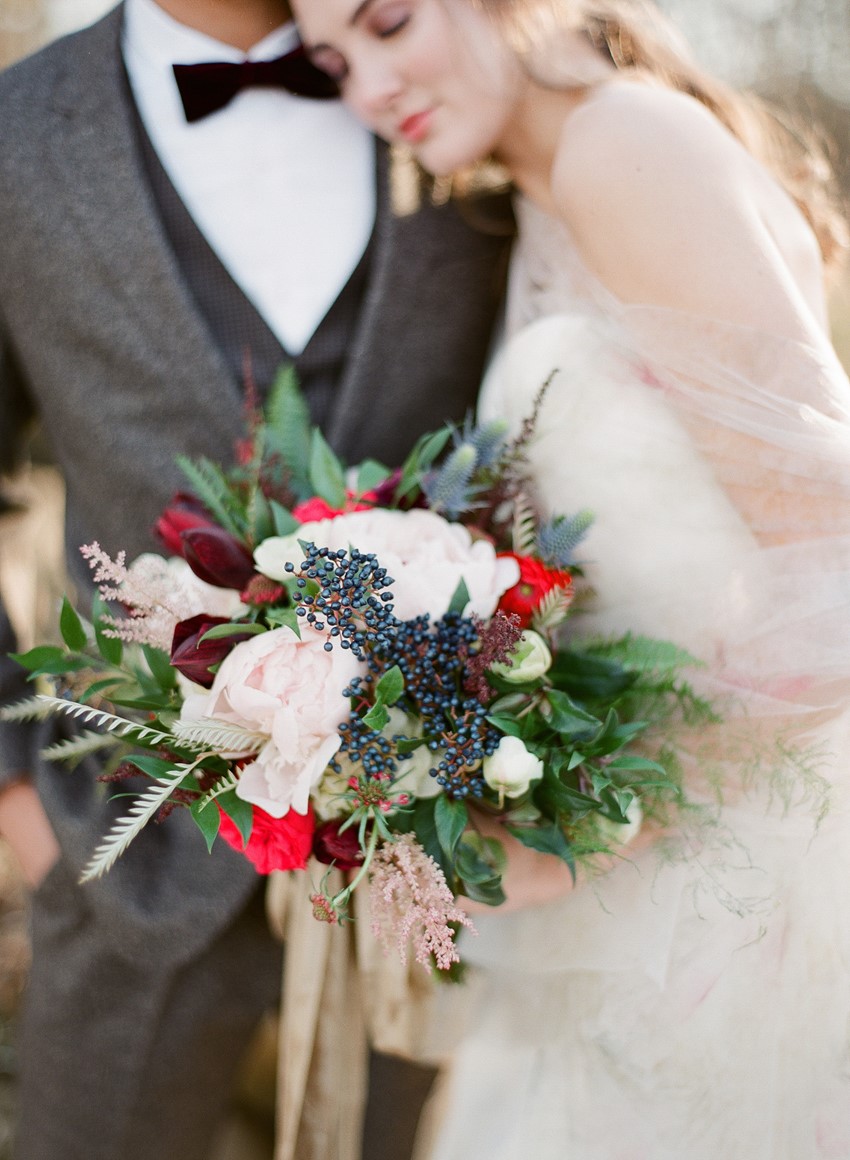 Winter Wedding Bridal Bouquet // Photography ~ Heather Roth Fine Art Photography 