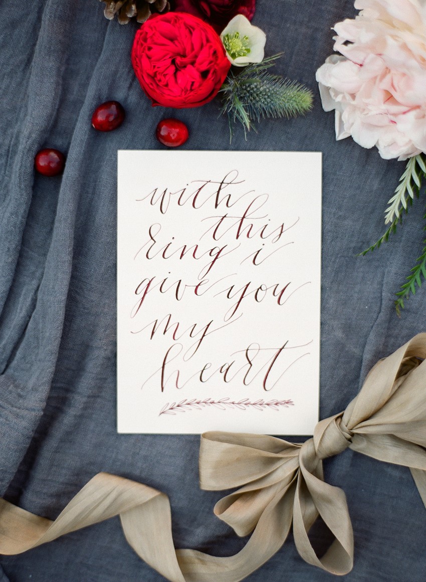 Calligraphy Wedding Stationery // Photography ~ Heather Roth Fine Art Photography 