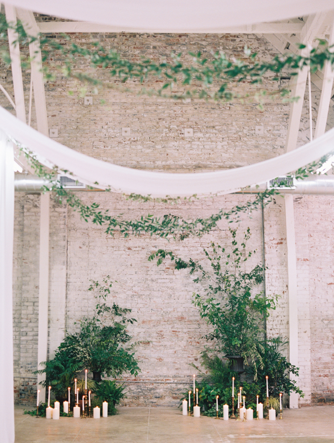 Greenery Adorned Wedding Aisle