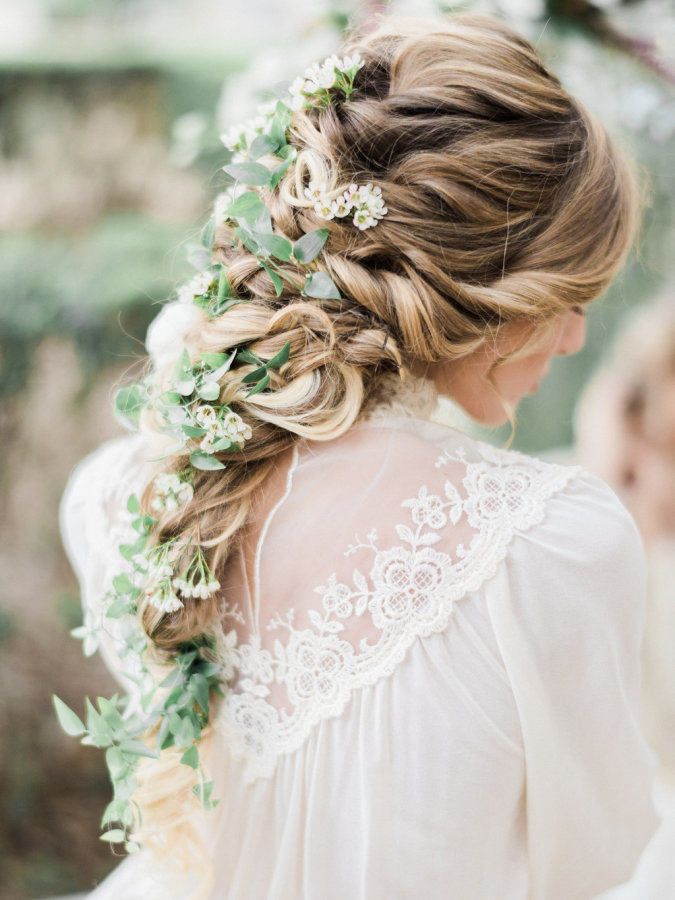 Greenery Adorned Bridal Braid