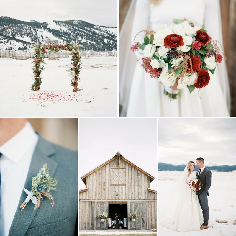 Snowy Holiday Wedding Inspiration 