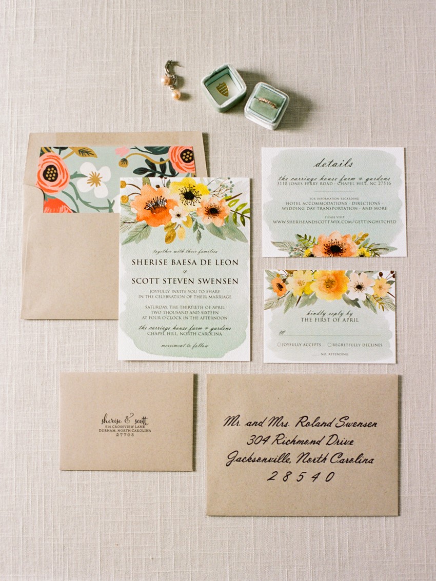 Sweet Floral Wedding Stationery