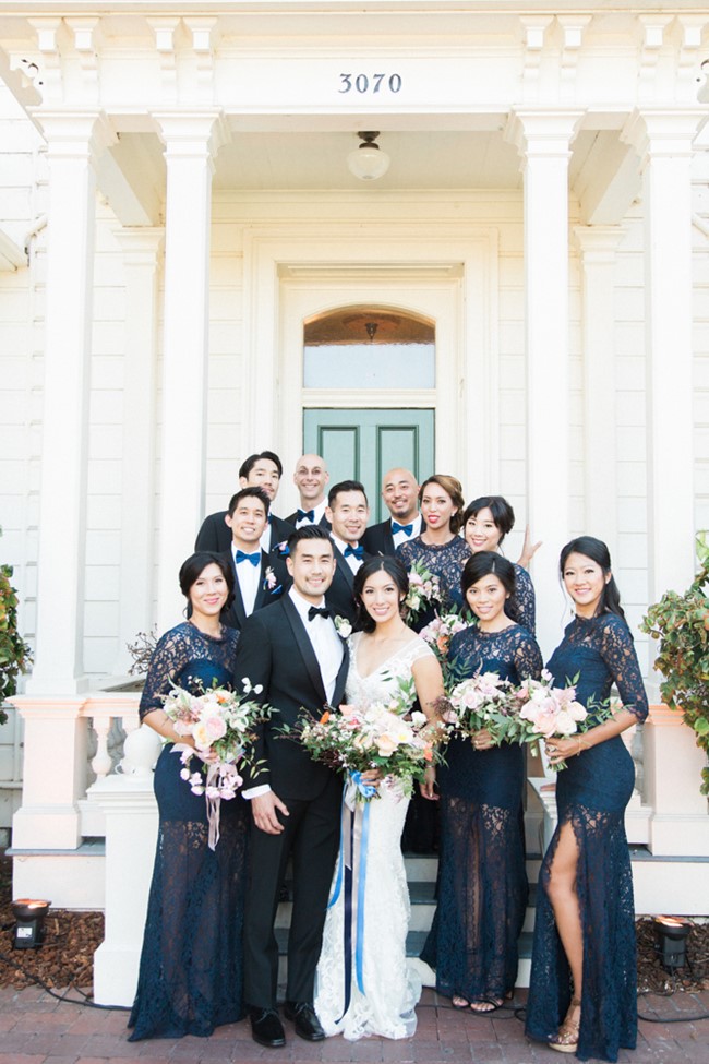 Timeless Bridal Party in Navy & Black // Photography ~ Trynh Photo