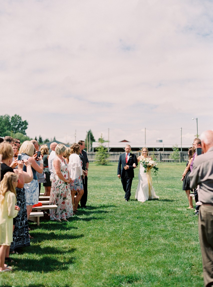 Simple Rustic Outdoor Wedding Ceremony