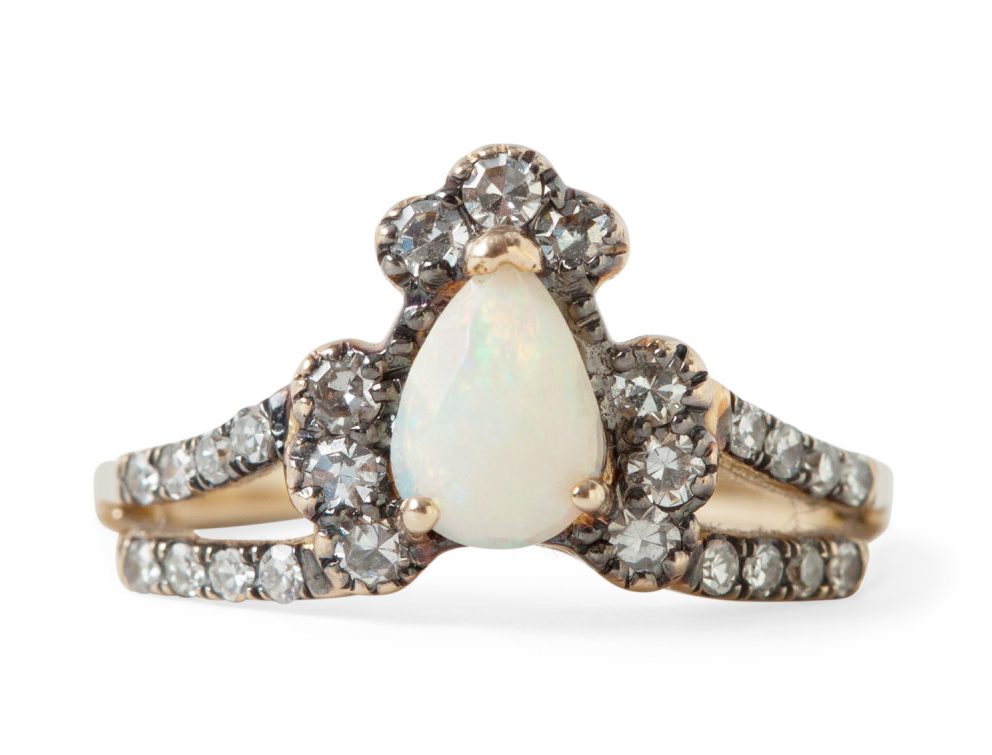 Unique Opal Engagement Ring