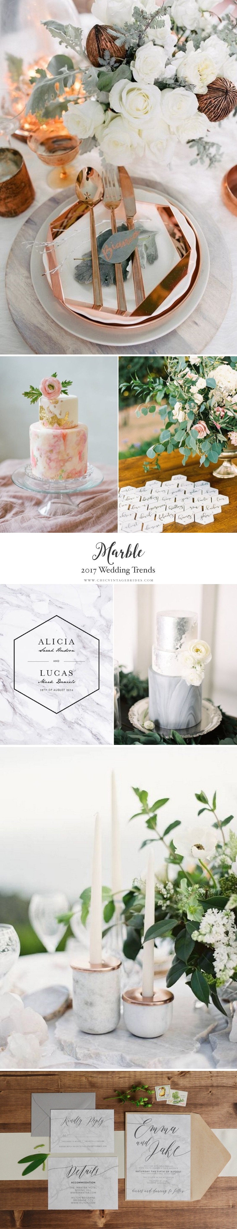 Top Wedding Trends 2017 - Marble