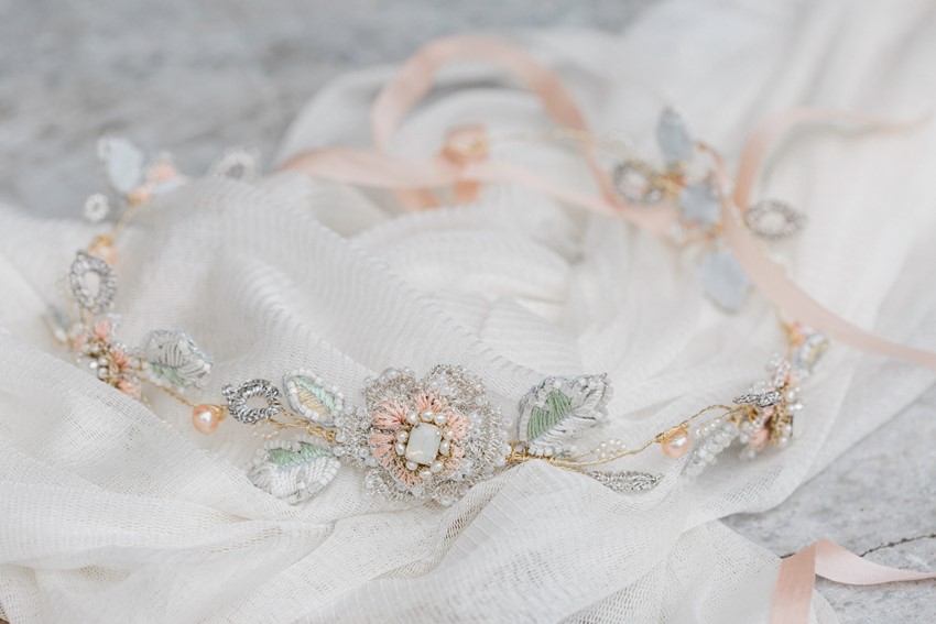 Delicate Floral Bridal Crown from Edera