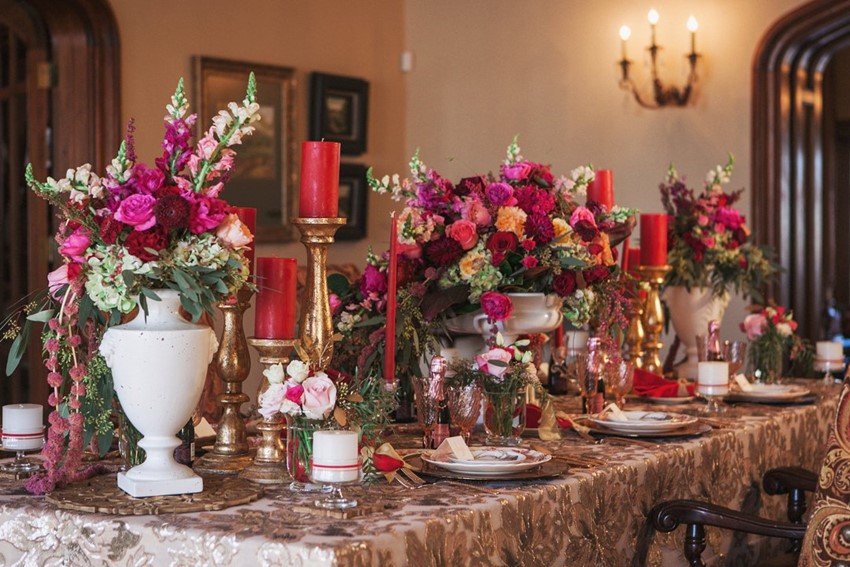 Opulent Valentines Wedding Tablescape