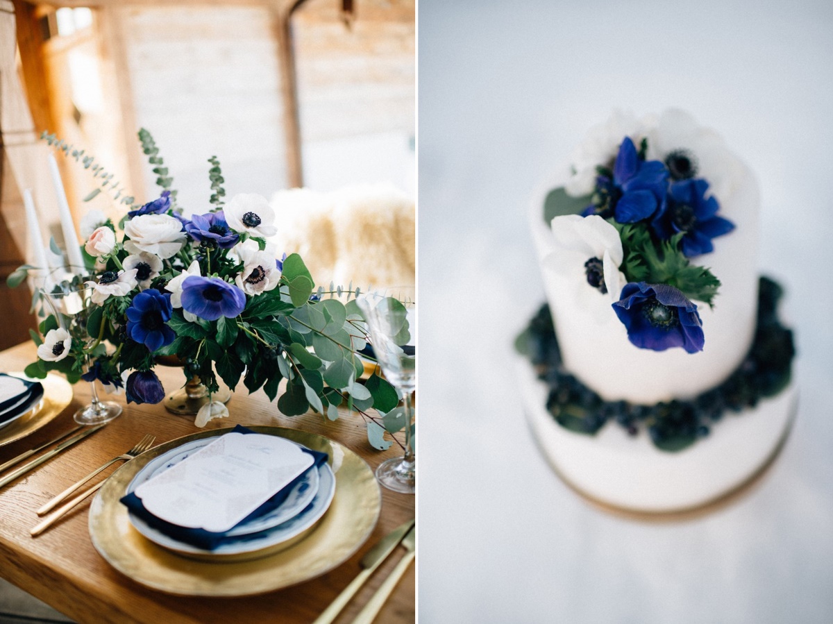 Gold & Blue Winter Wedding Inspiration