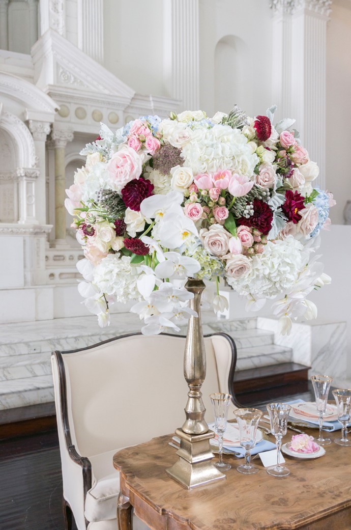 Stunning Tall Floral Wedding Centerpiece