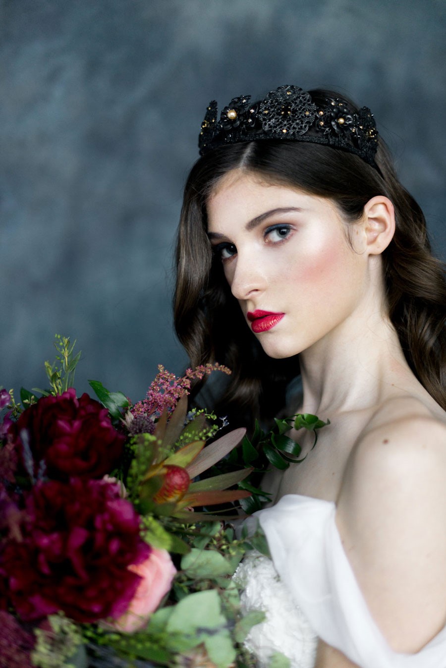 Priscilla Black Bridal Crown from Blair Nadeau